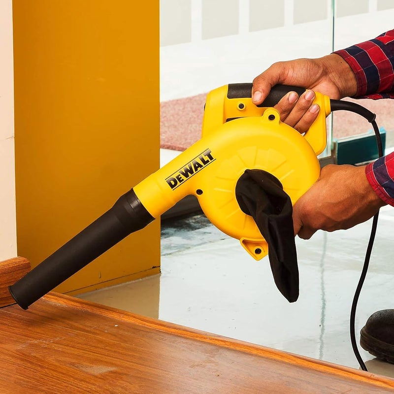 Apt Dewalt 800W Rubber Handle Variable Speed Corded Blower Yellow and Black DWB800-B5 - Image 4