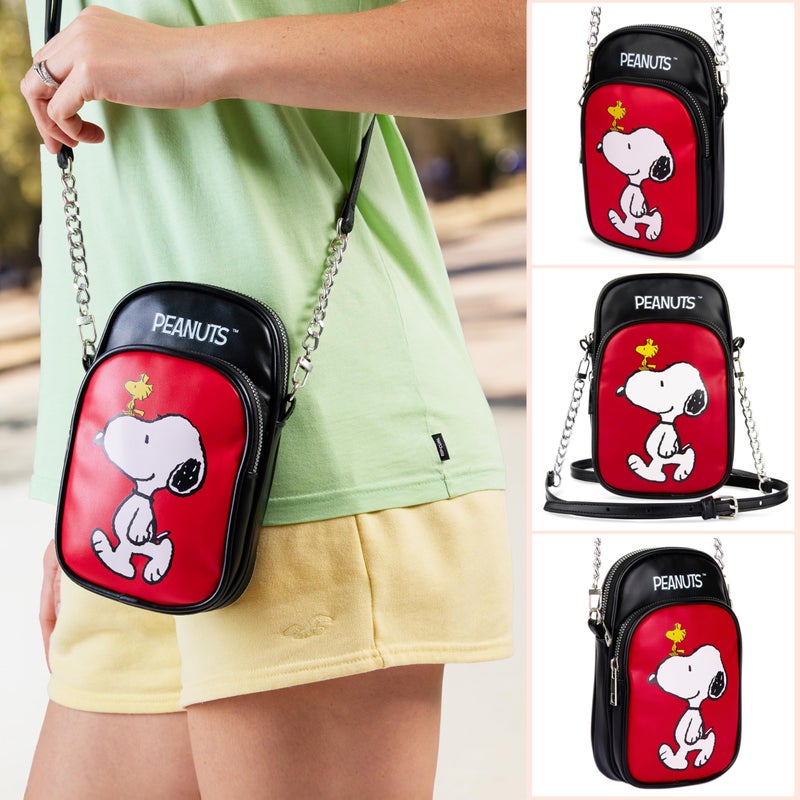 Get Trend Peanuts Snoopy Crossbody Phone Bag for Girls Small Shoulder Bag Mini Cell Purse with Adjustable Strap for School Cute Stuff Gifts for Girls (Multi Peanuts) - Image 5