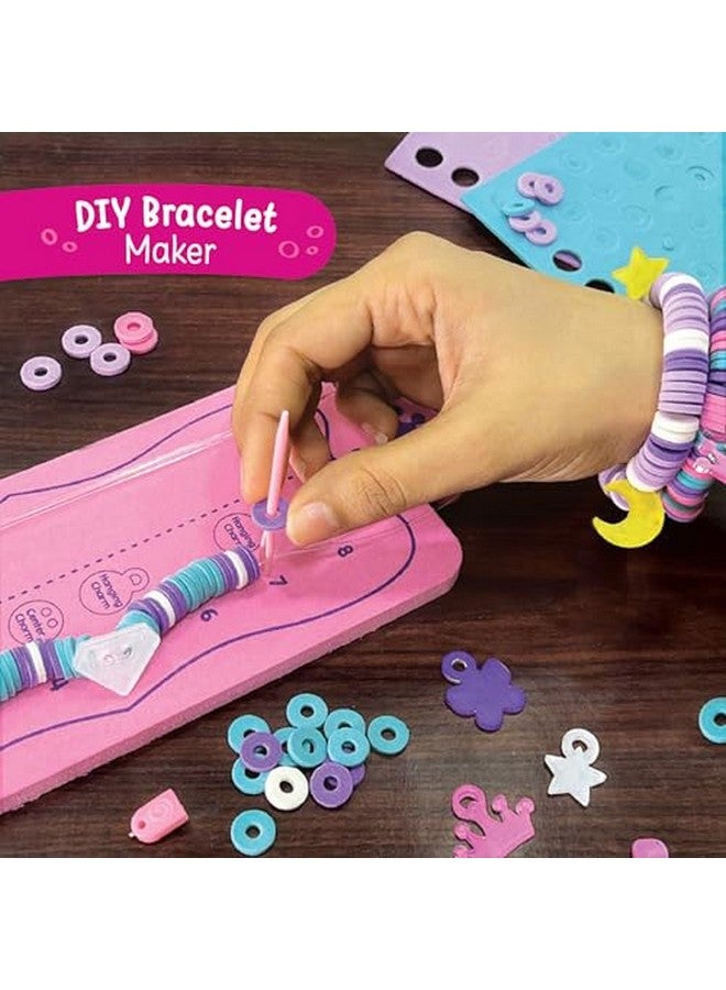 Imagimake Imagimake Princess Craft Kit | 10 Mess-Free Activities | DIY Flat Bead Bracelets, Unicorn Pouch, Butterfly Wands & Photo Frame | 400+ Craft Supplies | Birthday Gift for Girls | Art Kit for Kids 6-12  - Image 5