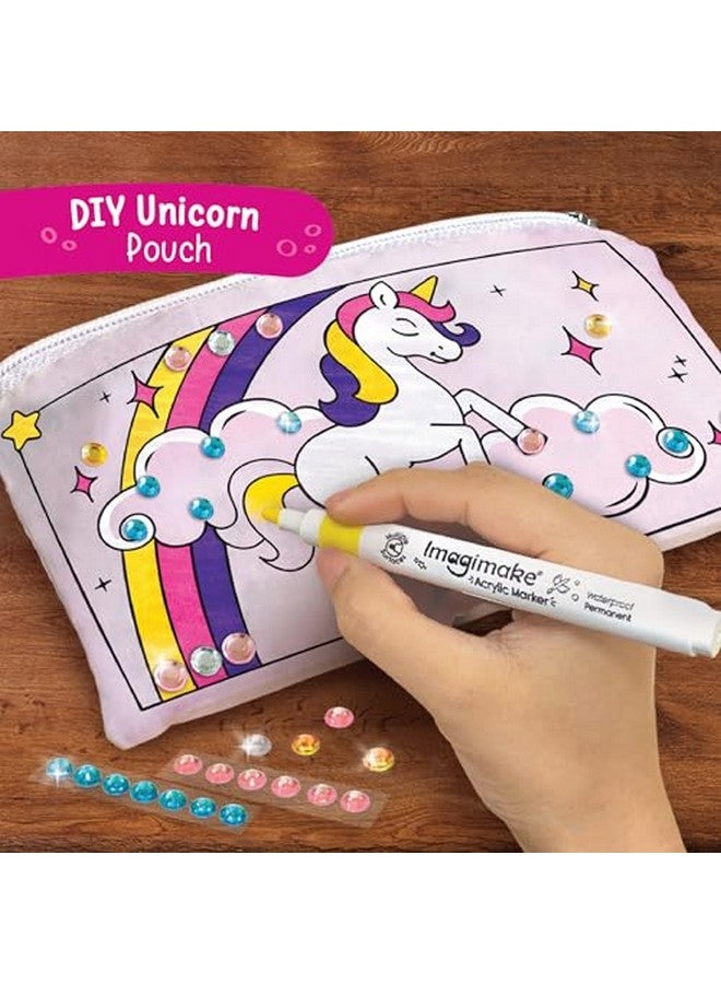 Imagimake Imagimake Princess Craft Kit | 10 Mess-Free Activities | DIY Flat Bead Bracelets, Unicorn Pouch, Butterfly Wands & Photo Frame | 400+ Craft Supplies | Birthday Gift for Girls | Art Kit for Kids 6-12  - Image 4