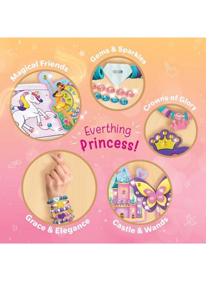 Imagimake Imagimake Princess Craft Kit | 10 Mess-Free Activities | DIY Flat Bead Bracelets, Unicorn Pouch, Butterfly Wands & Photo Frame | 400+ Craft Supplies | Birthday Gift for Girls | Art Kit for Kids 6-12  - Image 3