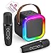 IROO Mini Karaoke Machine for Kids 2026 TOP Toys Birthday Gifts Ideas for Girls Ages 4 5 6 7 8 9 10 12 Years Old Portable MP3 Player with 2 Wireless Mics for Family Home Party - Image 2