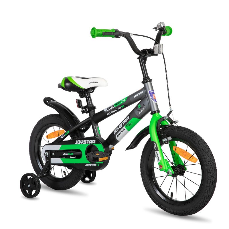 JOYSTAR New Berry 12 Inch Kids Bike for Boys and Girls Ages 3-4 Years Old, Kids Bicycles with Training Wheels & Basket, 12 in Toddler Bike in Green - Image 1