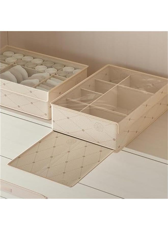 Generic Jeans Storage Box with Dustproof Cover, Closet Organizer for Underwear, Socks & Bras, Visible Drawer Storage, Foldable Washable Basket for Clothing Organizing.  - Image 5