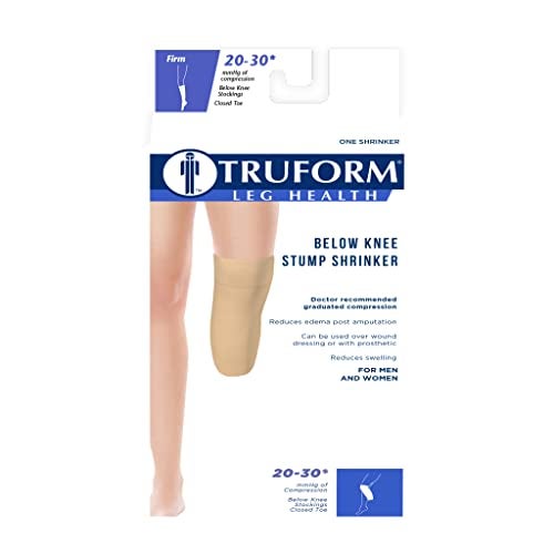 TruformOTC Truform Below Knee BK Stump Shrinker, Limb Compression with Ventilation, Amputee Care, Beige, Large (16-20" Calf) - Image 5