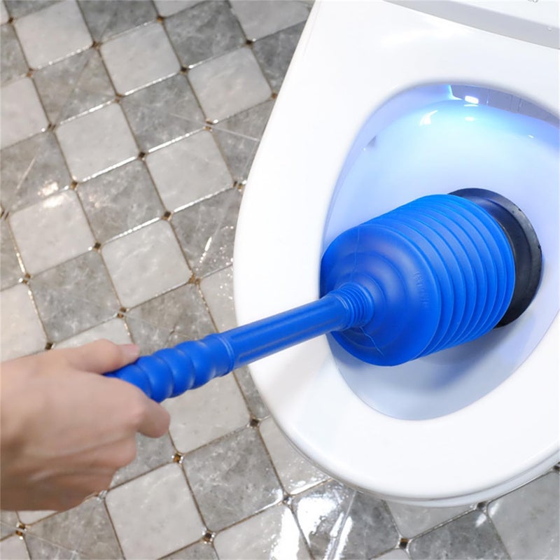Cyrox Drain Blockage Cleaner Sink Cleaner Pump, Drain Clog Cleaner, Air High Pressure Drain Dredger Pump for Sink Blocked Pipes Pump Professional Bellows Accordion Toilet Plunger Cleaning Tool (1Pcs) - Image 2