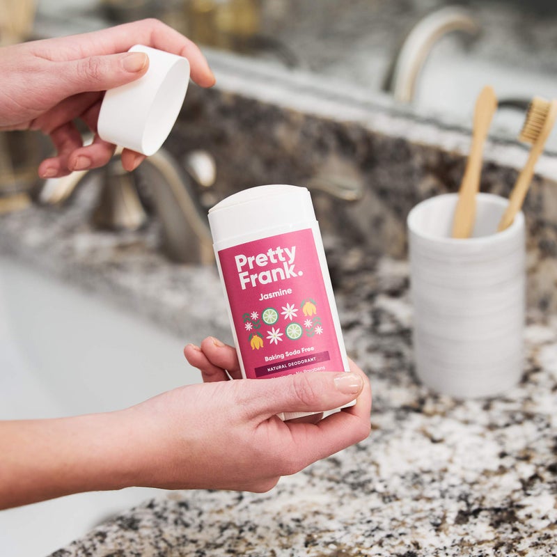 Pretty Frank Natural Aluminum-Free Deodorant Stick, Baking Soda-Free, Jasmine (1-Pack) | Sensitive Skin Friendly, Effective All-Day Odor Control for Women & Men, Organic Ingredients and Essential Oils - Image 4