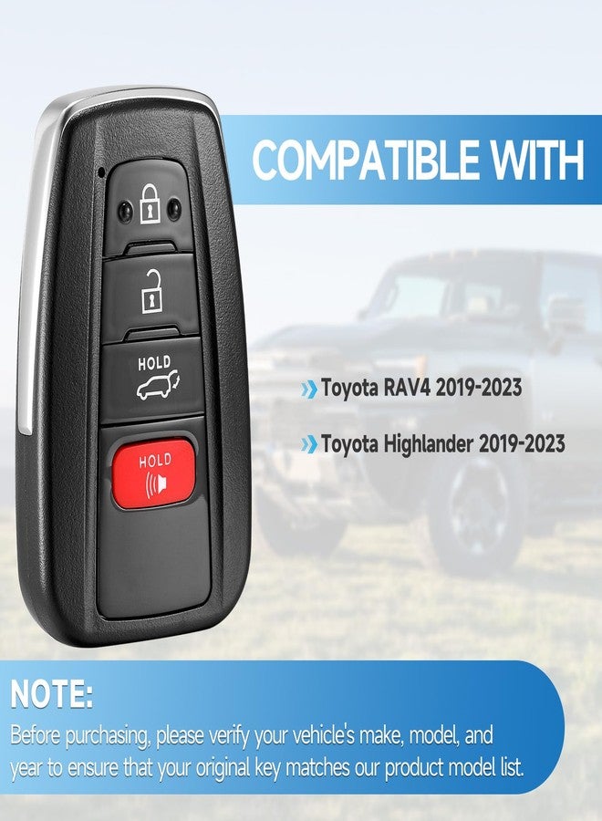 LYFUCESS Smart Key Fob Replacement Fits for Toyota RAV4 Highlande 2019 2020 2021 2022 2023 Proximity Keyless Entry Remote Start Control 314.3 Mhz P/N:8990H-0R030 8990H-0E020 FCC:HYQ14FBC 4 Button - Image 3