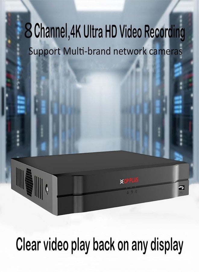 CP Plus 8Ch. Network Video Recorder, Instastream/H.265/Smart H.264+ Compression, Up to 8MP Resolution, Support 1 SATA HDDs up to 8TB Each, 2 USB Ports, Motion Detection [CP-UNR-108F1] - Image 5