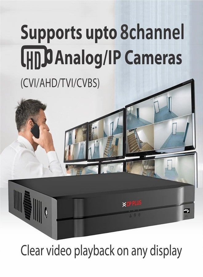 CP Plus 8Ch. Network Video Recorder, Instastream/H.265/Smart H.264+ Compression, Up to 8MP Resolution, Support 1 SATA HDDs up to 8TB Each, 2 USB Ports, Motion Detection [CP-UNR-108F1] - Image 2