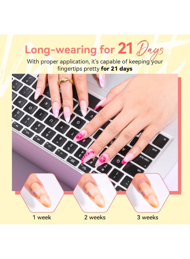 ماكارت طلاء أظافر جل شفاف مزهر 15 مل قابل للغسل بالأشعة فوق البنفسجية LED طلاء أظافر جل مزهر لتزيين الأظافر طلاء أظافر تأثير مزهر للاستخدام في الصالون - Image 3