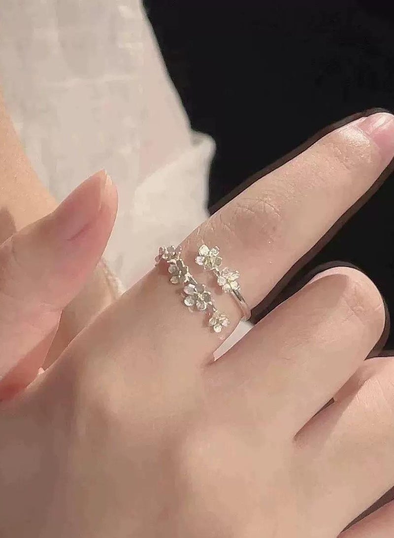 سيمهو خاتم نسائي عصري من الفولاذ المقاوم للصدأ، شكل أنيق