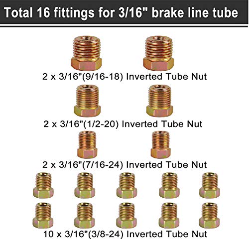 MuHize Brake Line Tubing Kit 3/16 & 1/4 inch 25Ft Dual Size - Zinc Double Galvanized Steel Brake Roll Anti-Rust for Cars, Trucks - Hydraulic Fuel Transmission Line Replacement - Image 3