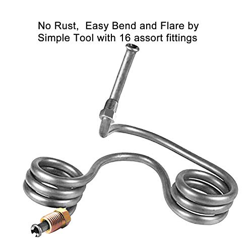 MuHize Brake Line Tubing Kit 3/16 & 1/4 inch 25Ft Dual Size - Zinc Double Galvanized Steel Brake Roll Anti-Rust for Cars, Trucks - Hydraulic Fuel Transmission Line Replacement - Image 2