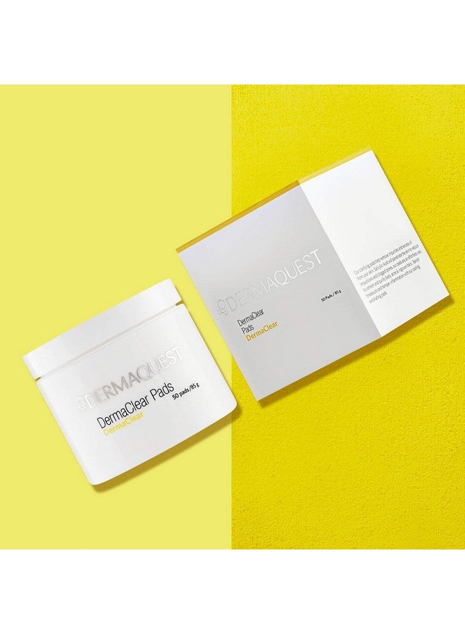 DermaQuest Dermaclear Pads Salicylic Acid Acne Treatment For Adults & Teens Acne Wipes For Face Neck Chest & Back (50 Pads)  - Image 5
