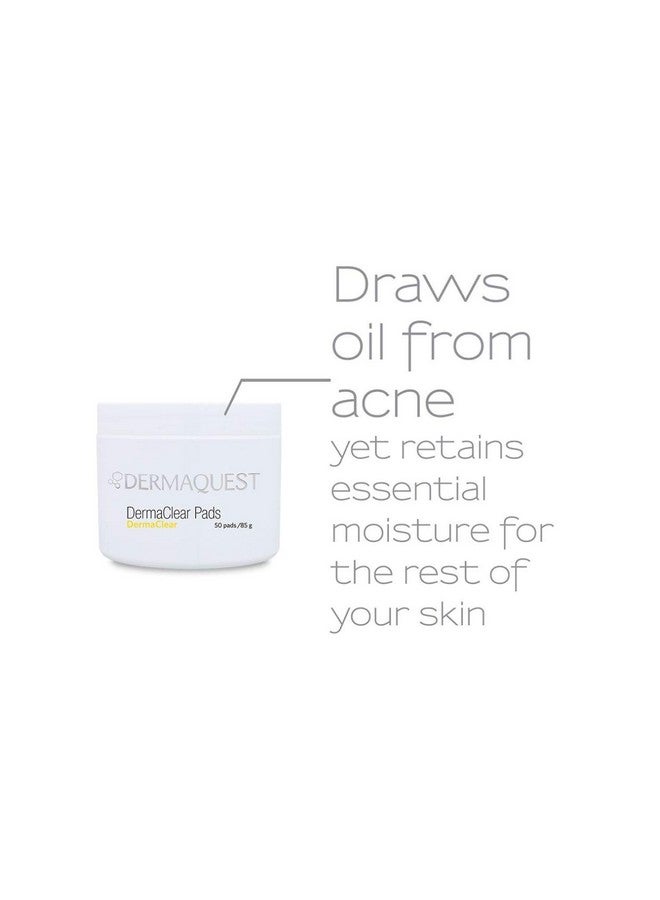 DermaQuest Dermaclear Pads Salicylic Acid Acne Treatment For Adults & Teens Acne Wipes For Face Neck Chest & Back (50 Pads)  - Image 4