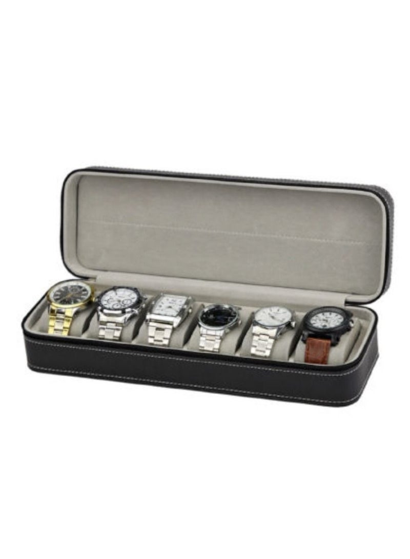 BLOOMING TIME صندوق تخزين الساعات، مصنوع من جلد البولي يوريثان - Image 2