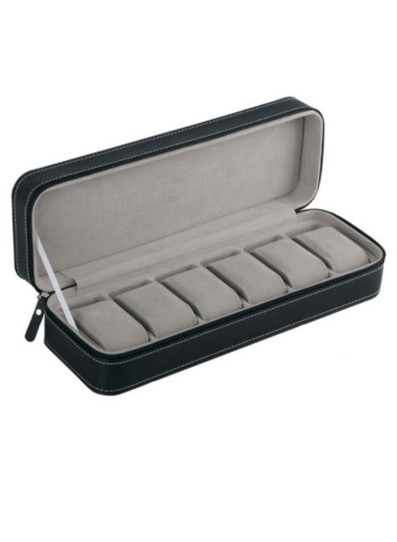 BLOOMING TIME صندوق تخزين الساعات، مصنوع من جلد البولي يوريثان - Image 3