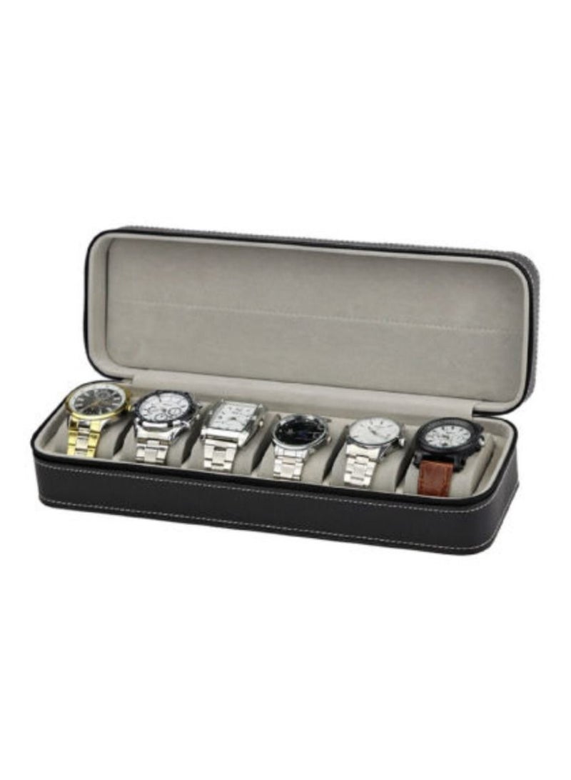 BLOOMING TIME صندوق تخزين الساعات، مصنوع من جلد البولي يوريثان - Image 1