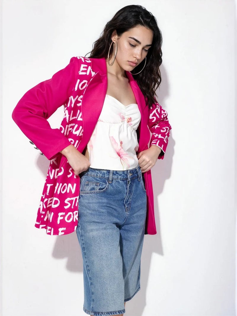 Jennyfer Oversized Crepe Blazer Jacket - Image 2