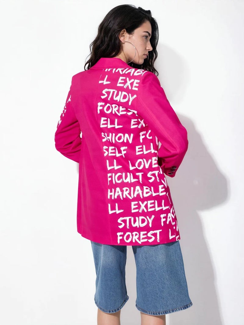 Jennyfer Oversized Crepe Blazer Jacket - Image 4