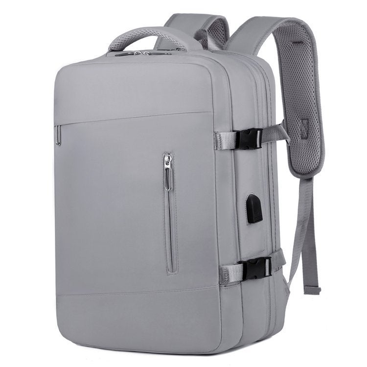 Generic 2024 New Large Capacity Student Mountain Climbing Travel Luggage School Bag Business Computer Travel Multifunctional Backpack Grey 