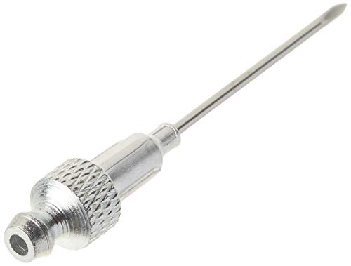 LUMAX إبرة شحم ستانلس ستيل لوماتكس LX-1416 فضية 18G بطول 1-1/2" مع غطاء. مثالية للتشحيم في الأماكن الضيقة مثل المحامل المغلقة والوصلات العالمية. - Image 4