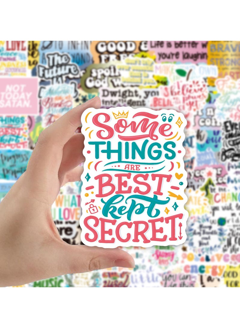 قوس قزح أورينبو 100 قطعة من ملصقات الفينيل التحفيزية التي تشجع على الإيجابية لزجاجات المياه والقوارير وأجهزة الكمبيوتر المحمولة والهواتف للنساء والبالغين والمراهقين والطلاب والمعلمين - Image 2