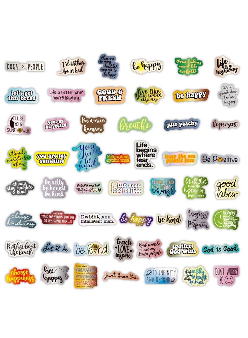 قوس قزح أورينبو 100 قطعة من ملصقات الفينيل التحفيزية التي تشجع على الإيجابية لزجاجات المياه والقوارير وأجهزة الكمبيوتر المحمولة والهواتف للنساء والبالغين والمراهقين والطلاب والمعلمين - Image 5