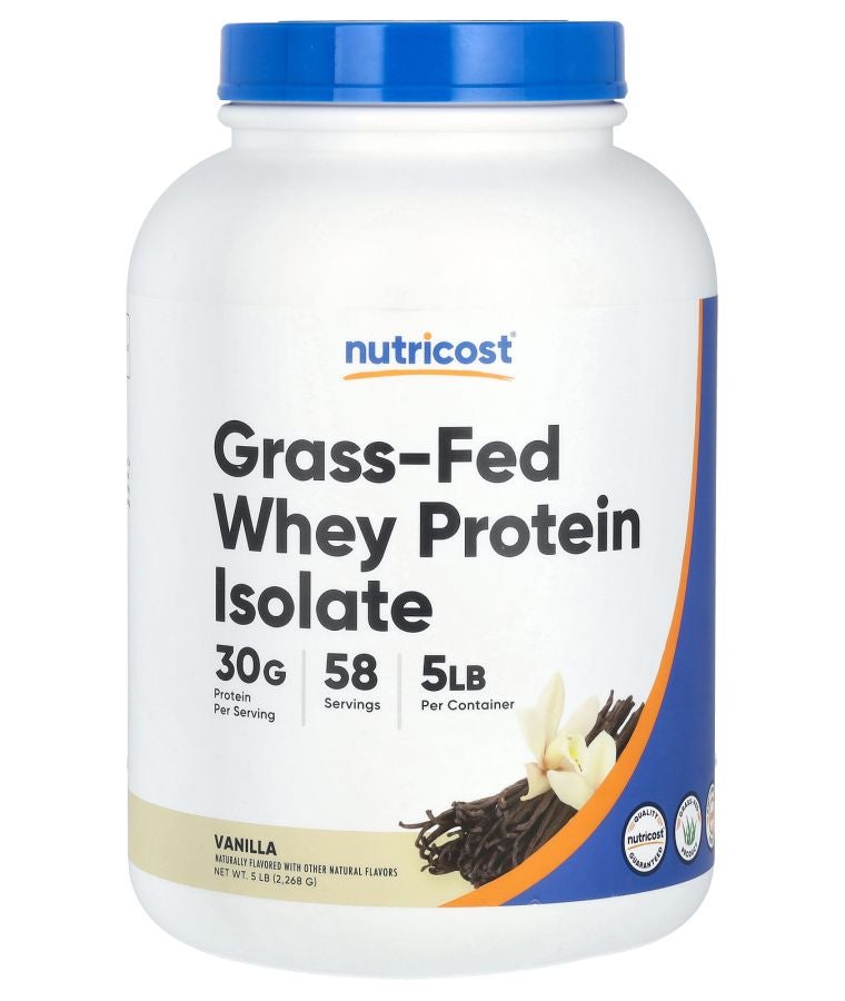 Grass-Fed Whey Protein Isolate Vanilla 5 lb (2268 g)