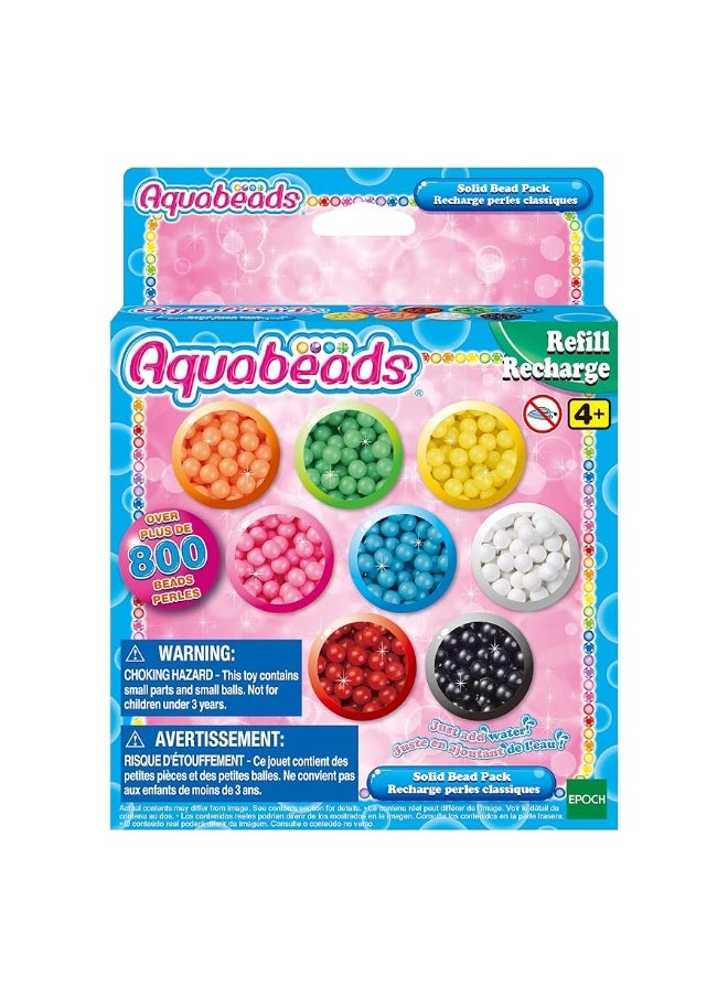 Aquabeads - Aquabeads Solid Bead Pack - Create Endless Creations with Refill of Over 800 Beads! - Image 1