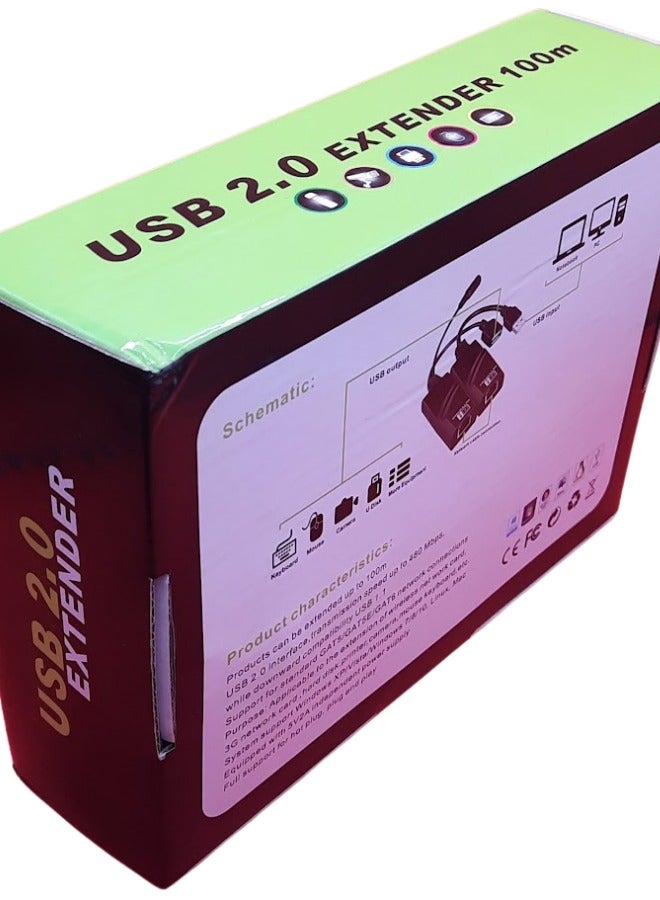 100M USB Extender | Extend USB Signals Up to 100 Meters | Plug-and-Play | High-Speed Data Transfer (480 Mbps) - Image 4