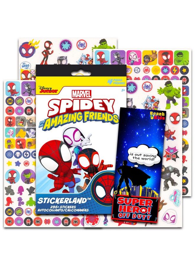 Trends International Spidey Potty Training Stickers Bundle Over 295 Spidey And His Amazing Friends Reward Stickers For Toddlers Plus Superhero Door Hanger ; Spiderman Spidey Stickers Party Favors - Image 2
