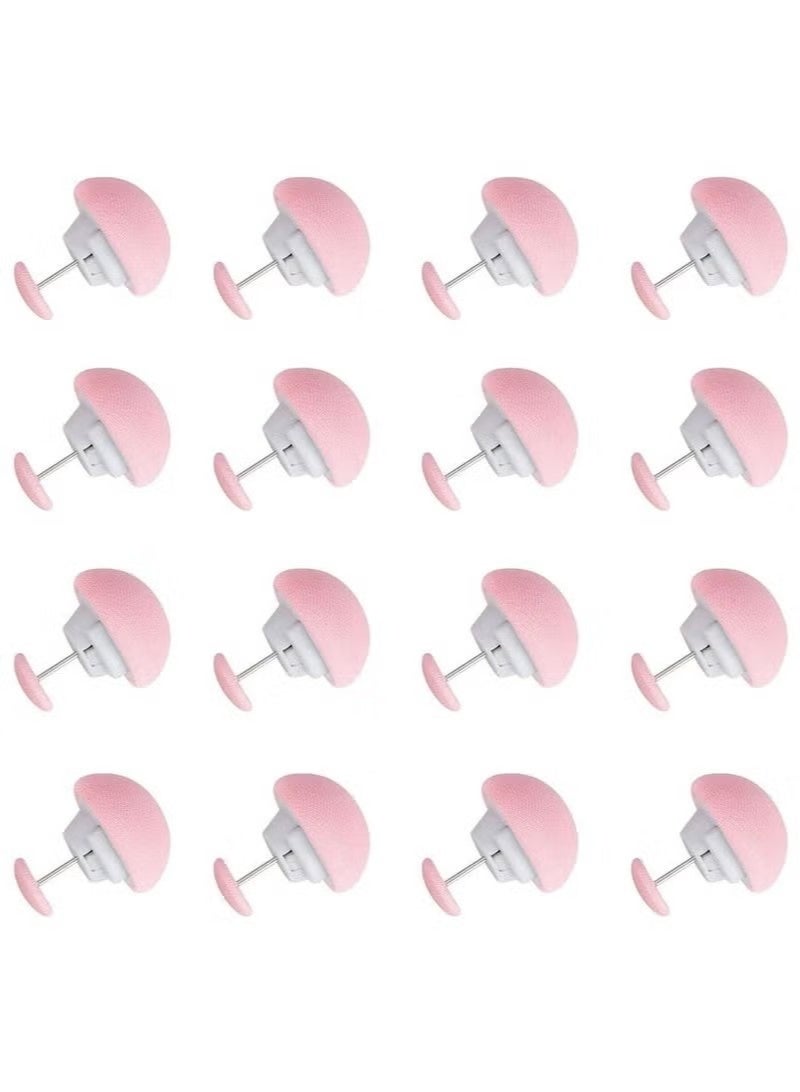 16 Pcs Pink Mushroom Duvet Clips, Non-Slip with Buttons - Image 1
