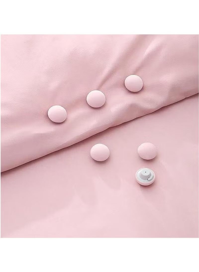 16 Pcs Pink Mushroom Duvet Clips, Non-Slip with Buttons - Image 2