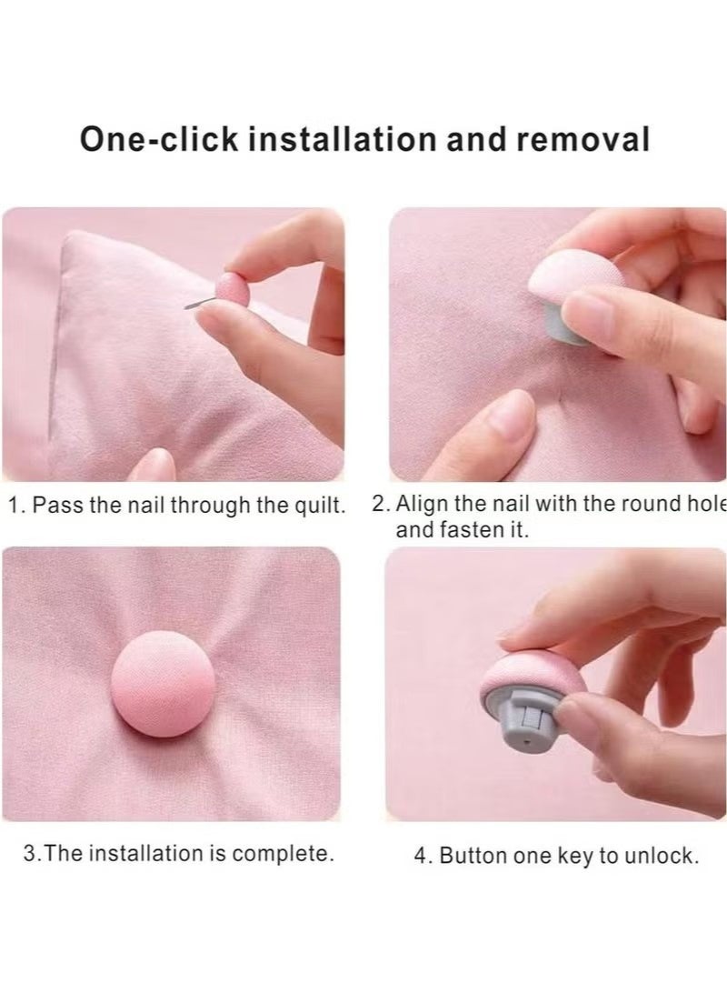 16 Pcs Pink Mushroom Duvet Clips, Non-Slip with Buttons - Image 5
