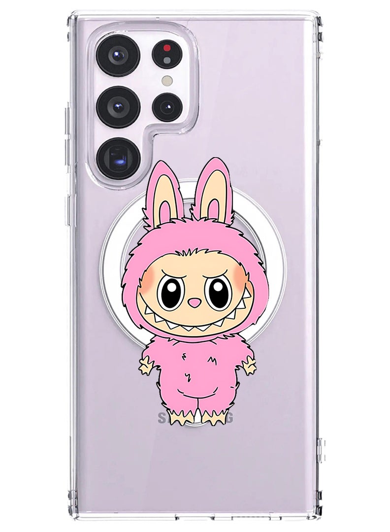 ثيودور جراب مغناطيسي لهاتف Samsung Galaxy S23 Ultra متوافق مع الشحن اللاسلكي MagSafe، غطاء ممتص للصدمات للهاتف من Labubu (7) - Image 1