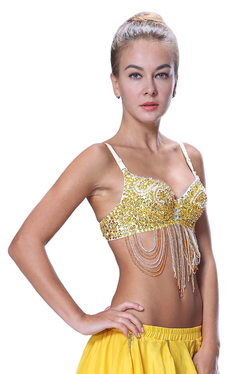 Seawhisper Gold Bra Rave Outfit for Women Tops Belly Dancing Dance Dancer Top Clothes Festival Carnival Lingerie Hot - Image 5