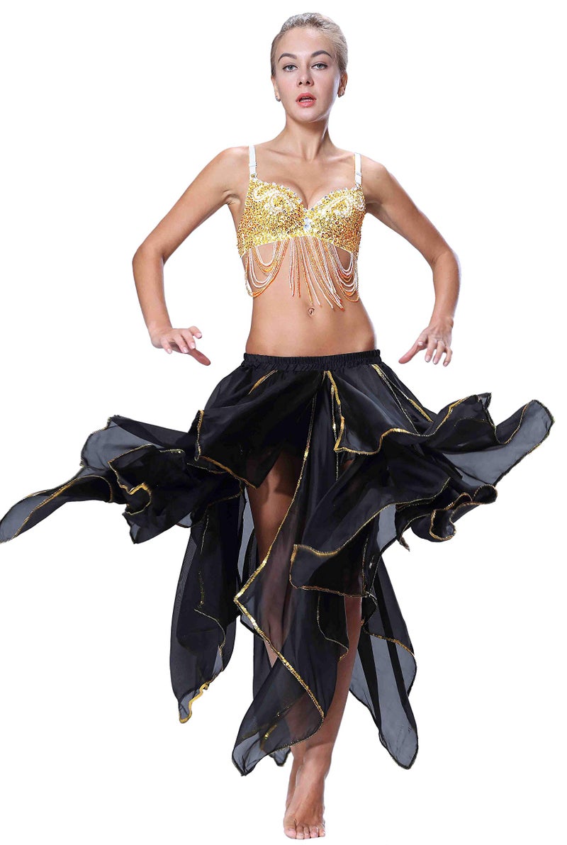 Seawhisper Gold Bra Rave Outfit for Women Tops Belly Dancing Dance Dancer Top Clothes Festival Carnival Lingerie Hot - Image 2