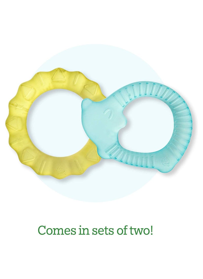 green sprouts Green Sprouts, Cool Nature Teethers, 3+ Months, Yellow sun, 2 Pack  - Image 2