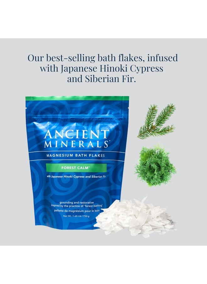 Ancient Minerals Ancient Minerals Magnesium Bath Flakes Forest Calm - Resealable Magnesium Bag of Zechstein Chloride Alternative to Epsom Bath Salt (1.65 lb)  - Image 2
