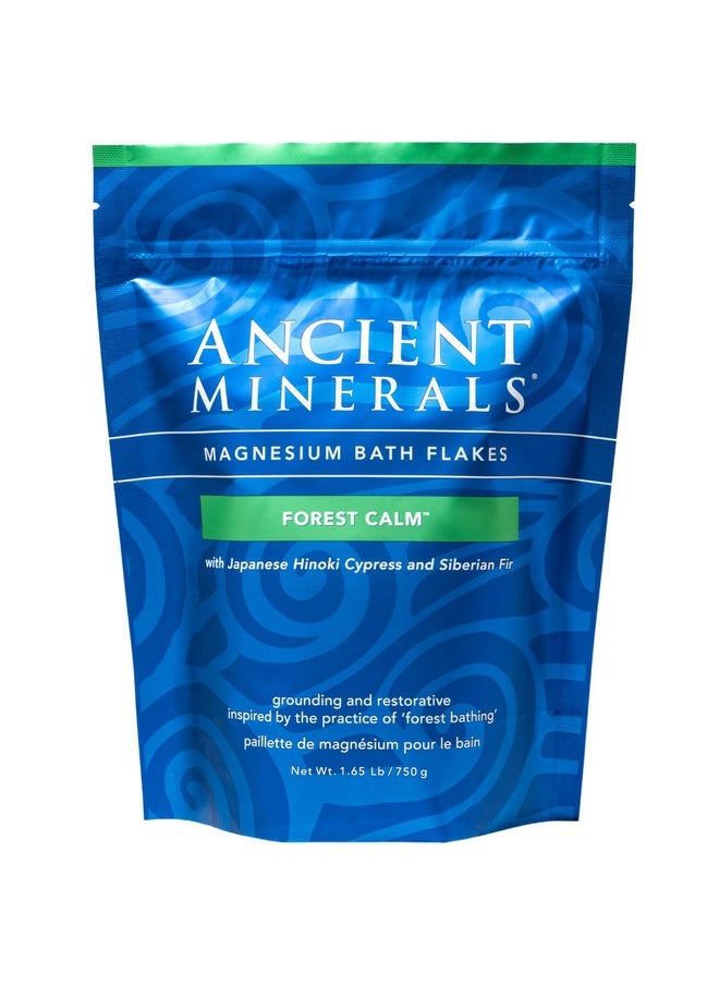 Ancient Minerals Ancient Minerals Magnesium Bath Flakes Forest Calm - Resealable Magnesium Bag of Zechstein Chloride Alternative to Epsom Bath Salt (1.65 lb)  - Image 1