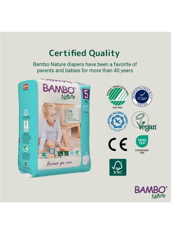 BAMBO NATURE Premium Baby Diapers - Xl Size, 22 Count, For Toddler Baby - Super Absorbent, Eco-Friendly And With A Wetness Indicator  - Image 4