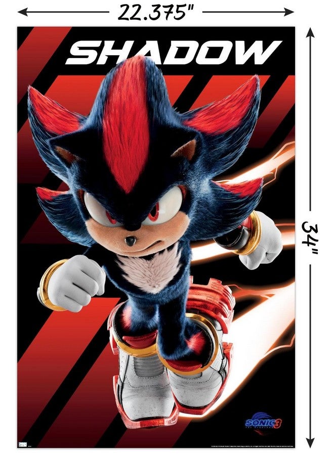Trends International Sonic The Hedgehog 3 - Shadow Wall Poster, 22.37" x 34.00", Unframed Version - Image 3