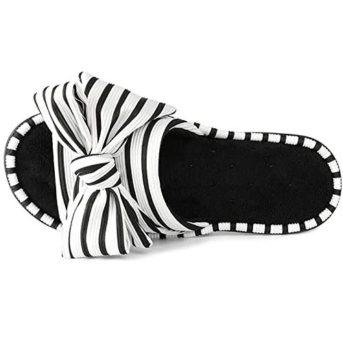 ULTRAIDEAS Women's Eurytides Slide Slippers Memory Foam House Shoes, Black, 5-6 - Image 5