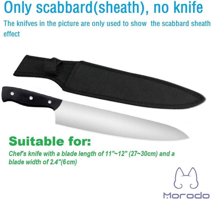 Morodo 11"~12" Chef Knife Scabbard Sheath (Black Nylon) - Image 2