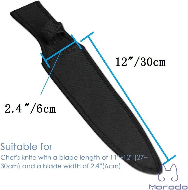 Morodo 11"~12" Chef Knife Scabbard Sheath (Black Nylon) - Image 3