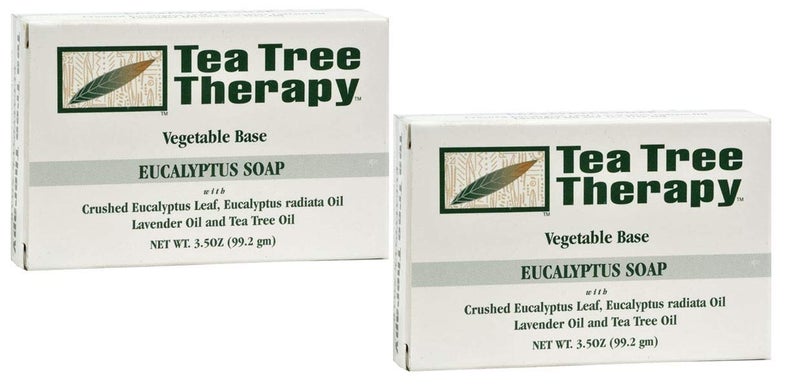 Tea Tree Therapy Vegetable Base Bar Soap Eucalyptus 2 count