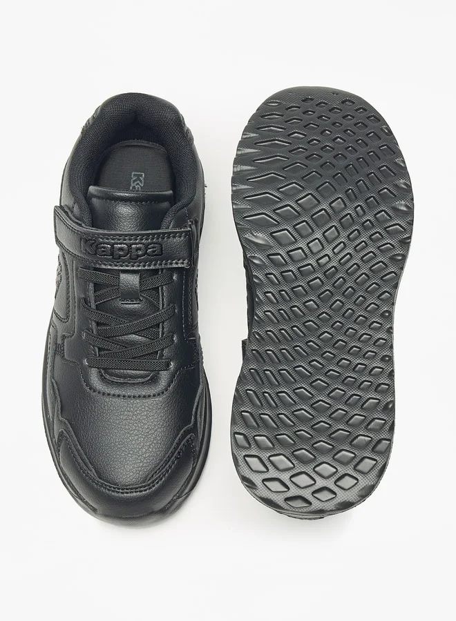 كابا Boys' Logo Embossed Sports Shoes with Hook and Loop Closure