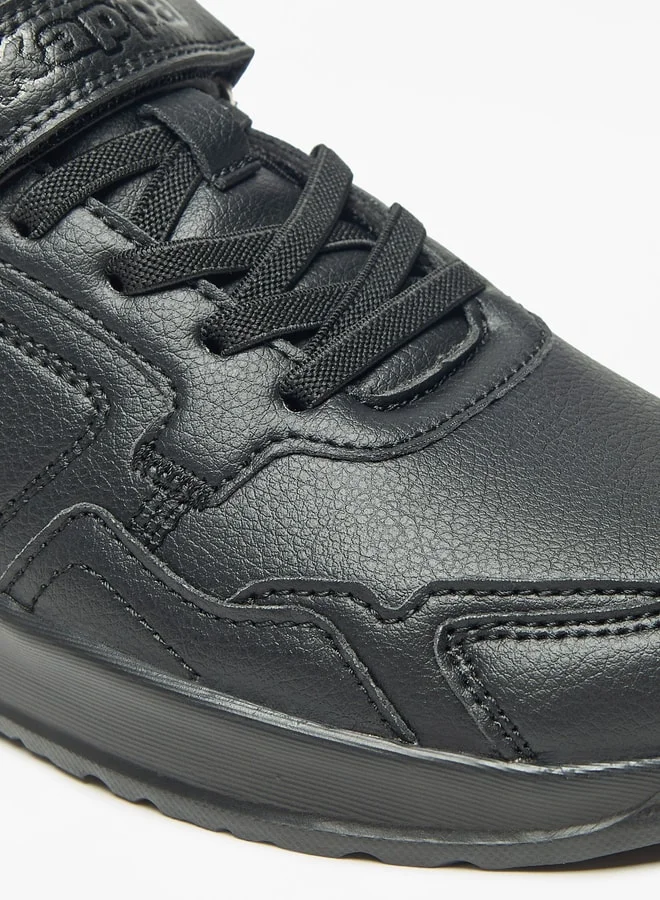 كابا Boys' Logo Embossed Sports Shoes with Hook and Loop Closure